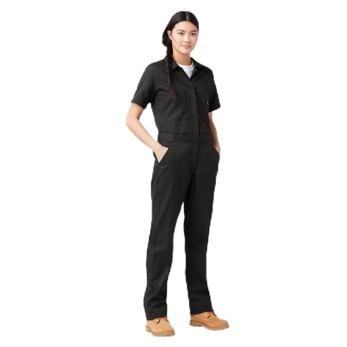 Dickies, Damen, Dickies Flex-Kurzarm-Overall, Schwarz, XL