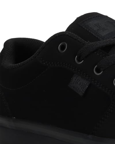 Image of DC- Young Mens Anvil Lowtop Shoes, Size: 12.5 D(M) US, Color: Black /Black
