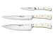 Produktbild Wüsthof Messersatz 3-teilig, Classic Ikon Crème (9601-0), Kochmesser, Schinken- und Gemüsemesser, Küchenmesser Set, geschmiedet, weiße Griffe