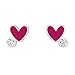 Silver - Best Selling Products - Agatha Ruiz de la Prada Sterling Silver pink enamel heart and Zirconia post earring. Only for teenagers 13 and older.