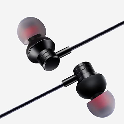 Image of Empsun Wired Earbuds Headphones with Microphone Stereo Bass Earphones Noise Isolation in-Ear Headset Compatible with All Smartphones Tablets iPod IPad MP3 Player That with 3.5 mm Interface(Black)