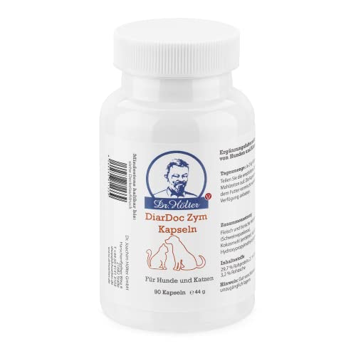 DiarDoc Zym von Dr. Hölter - Pankreasenzyme, Verdauungsenzyme für Hunde bei Darmprobleme und bei Futterunverträglichkeiten/Futtermittelallergien (90 DiarDoc Zym Kapseln)