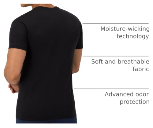 Image of Hanes Men's Ultimate Undershirt ComfortBlend Slim Fit Tees for Men, Moisture-Wicking