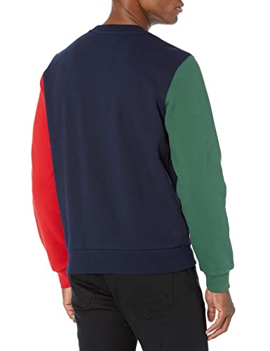 Lacoste Men's Ls Colorblock Crewneck with Badge on Left Chest2