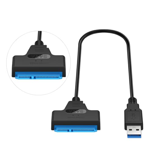 ABOOFAN Câble Adaptateur Noir en Plastique pour Disque Dur 2,5 Pouces Ssd, Transfert de Données Rapide, Compatible Disques Durs Internes et Externes