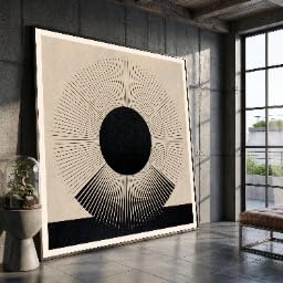 Arte abstracto circular para pared en lienzo bohemio ideal para salones modernos