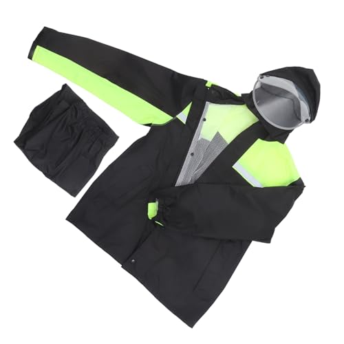 MOLUCKFU 1set Motorcycle Rain Gear for Men Protective Rain Jacket and Pants High Visibility Design for Outdoor Riding for Motorcycle Enthusiasts