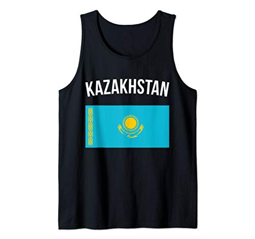 Kazakhstan Tank Top Kazakh Flag Souvenir Kazakhstan Flag Tank Top