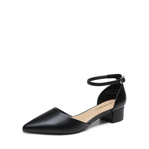 DREAM PAIRS Women's Dress Shoes Low Heel Pumps Closed Toe Comfort...