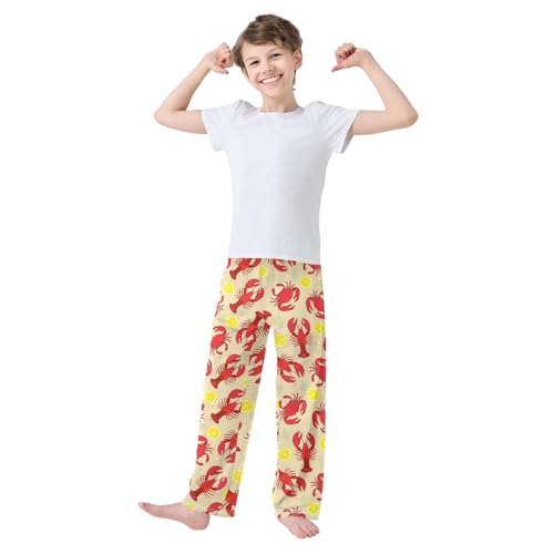 Boys' Pants Crab Lemon Long Bottoms Jogger Pants Elastic Waist Trousers with Pockets S-XL2