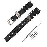 Using high quality natural rubber materials. Make you feel light, strong, soft and flexible in the process of wearing. Compatible with Citizen 20mm: Hyper Aqualand Duplex Promaster Men's Dive/20mm Lug Width Citizen Sports Watch Band Width: 20mm. WHAT...