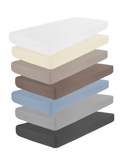 Dormisette Lenzuolo con angoli in flanella, 90 x 220 cm, per materassi alti fino a circa 30 cm di altezza, bordo elastico, 100% cotone