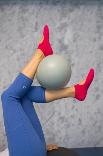 Image of Mint & Oak Women Non-Slip Pilates Socks with Grips Ankle Length Pack of 2 | Silicone Cotton Pilates Socks | Ideal For Yoga, Pilates, Gym, Workout, Barre, Aeriel | Cute Women's Gift | Free Size