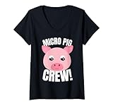 Photo Gallery donna micro pig crew! maiali divertenti e piccoli maialini maglietta con collo a v Photo Gallery donna micro pig crew! maiali divertenti e piccoli maialini maglietta con collo a v