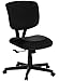 HON Volt Armless Chair, Ergonomic Adjustable Center-Tilt Recline, Fabric Back and Seat, Swivel Desk Chair, Black