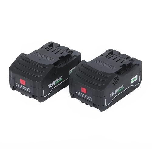 JIUQIBA978 Deux x Batteries de Rechange 18V 5.0Ah Li-ION Compatible avec Metabo18V Cordless Class