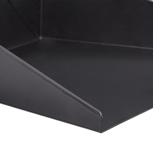 Relaxdays Kehrgarnitur für Kaminofen, Kehrblech & Handfeger, Eisen und Holzgriff, Juteborsten, Kaminset, schwarz/braun – Bild 7