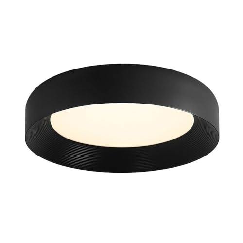 Plafonnier extra plat noir anti éblouissement avec 3 nuances de blanc de chambre