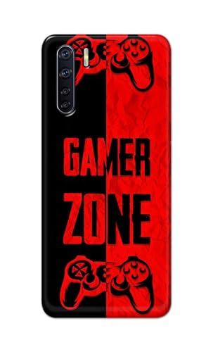 Image of Printed Hard Back Cover Case for Oppo F15 | Oppo F15s | Oppo A91 | Oppo Reno 3 4G Back Cover (Gamer Zone) -1111