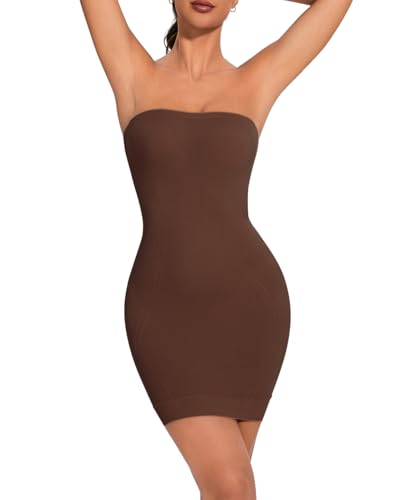 Image of Strapless Shapewear for Women Full Slip shapewear dress Tummy Control slip for women under dress