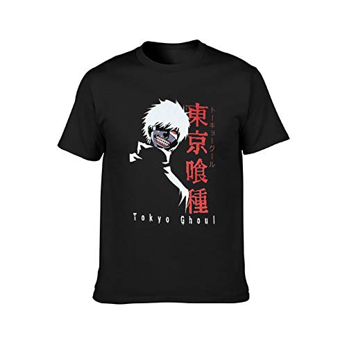 WIFSEELING Men's Tokyo Ghoul Tshirts Kaneki Anime Unisex Shirts Short Sleeve Cotton Classic Tee M