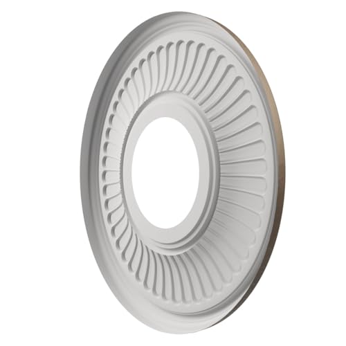 Image of Ekena Millwork 10 inchOD x 3 1 /2 inchID x 3 /4 inchP Berkshire Thermoformed PVC Ceiling Medallion (Fits Canopies up to 4 1 /2 inch), UltraCover Satin London Grey