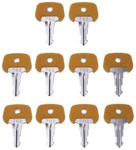 10 Pieces Ignition Key 702 26906870 — Compatible With Jungheinrich Fit intended for Forklift EFG110, EFG216KN and EFG320N — Aftermarket Replacement