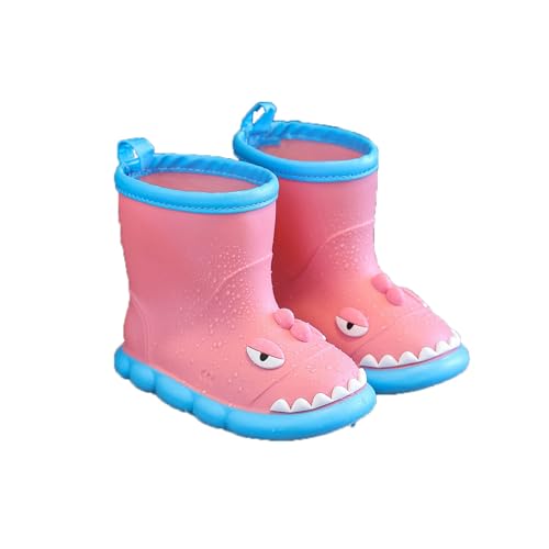 Toddler Cartoon Rubber Rain Boots Waterproof Boys and Girls Adorable Designs Dinosaur Soft Soled Rain Boots