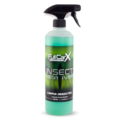 FULLCARX Insect Remover 750ml Limpia Insectos Coche, Elimina Manchas Mosquitos Excrementos, Limpieza Sin Frotar, Protege Carrocería Cristales Plásticos, Rápido y Eficaz, Producto Detailing Profesional