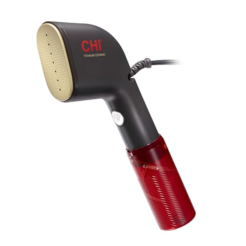 Image of CHI Collapsible Travel 2-in-1 Handheld Garment Steamer & Steam Iron | 1200 Watts, 120 ml Water Tank, 6 Minutes of Steam, Fast Heatup, 10 inch Cord, Black