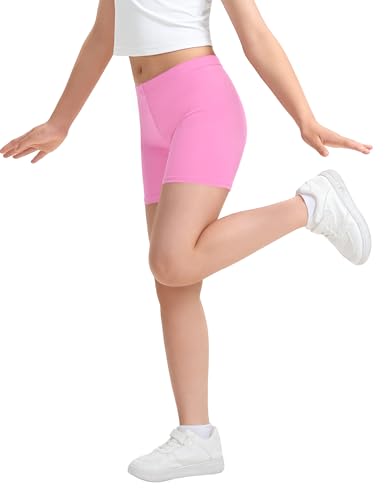 Image of KEREDA Girls Bike Shorts Cotton Cartwheel Dance Under Dress Shorts for Kids