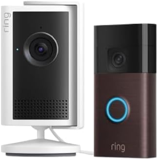 💎 70% MEGA DEAL! Ring Indoor Camera Plus + Battery Video Doorbell (Venetian Bronze) | Plug-In Security Camera | Retinal 2K, up to 4x Enhanced Zoom, DIY Install | 30-day free trial of Ring Subscription Plan