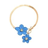 Qusinfc Joyería ajustable para pies de flores, estilo versátil para uso diario, cadena de aleación, cierre seguro, accesorio de vacaciones en la playa, cadena de tobillo ajustable floral, talla única