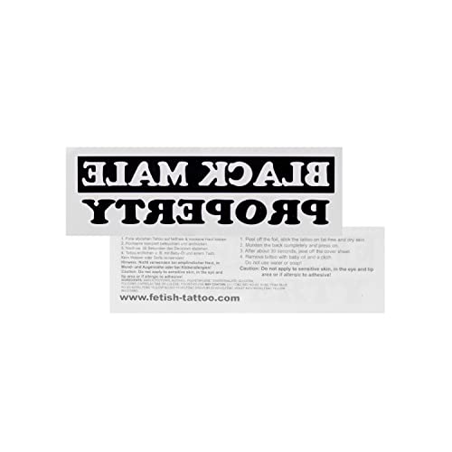 10 X Black Male Property Tattoo - Schriftzug In Schwarz - Sexy Kinky Fetisch Tattoo (10)