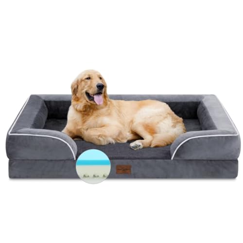 Comfort Expression Orthopedic Dog Bed for Extra Large Dogs 42x30 Inch, Waterproof Supportive Memory...