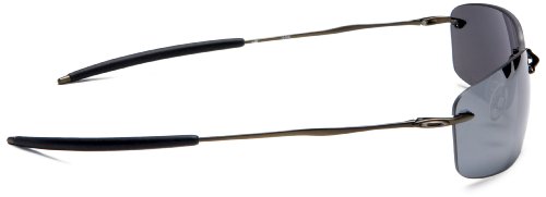 Image of Oakley Men's Nanowire 2.0 Iridium Polarized Sunglasses,Pewter Frame /Black Lens,one size