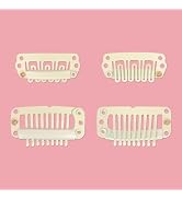 WENNALIFE 2 Blonde Replacement Clips for Clip in Hair Extensions Sturdy Clips for Wire Hair Exten...