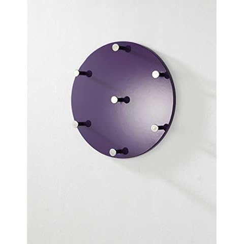 HAKU Möbel 42885 Wandgarderobe 5 x 35 cm, brombeer / chrom / nickel Cover