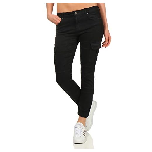 Only Onlmissouri Reg Ankl Cargo Pant Pnt Noos Pantalones, Black/Wash:Black Washed, 34W / 30L para Mujer