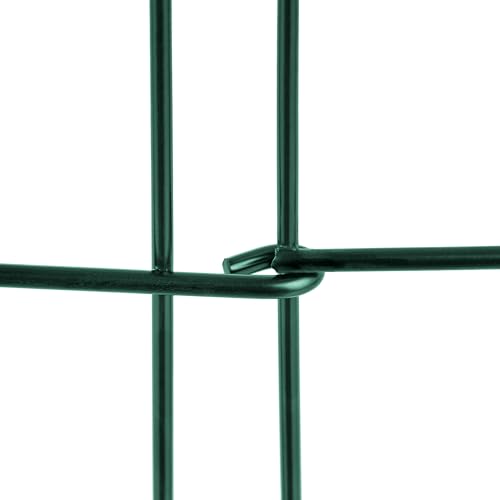 Relaxdays Beeteinfassung, 4er Set, Metall, HxB: je 28 x 38,5 cm, Beetumrandung für Garten, Zierzaun zum Stecken, grün