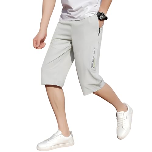 [Luvian] �����Y ������ �p���c �ėp �N���b�v�h�p���c �X�|�[�c �J�W���A�� ������ ���� ���C�h�p���c �����R�t�� �ʋC�� �ϖ��Ր� �Ă̓��풅 �A�E�g�h�A �^�� ������ �傫���T�C�Y M-8XL ���C�g�O���[ 6x_l