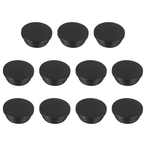 Image of MECCANIXITY 11pcs T-Shaped Silicone Plugs 31.3mm 1-7 /32 Inch Dia Snap in Plug Hole Seal Cover Round Rubber Stopper for 30-31.3mm Holes Kitchen Rubber Bulkheads Waterproof Sealing, Black