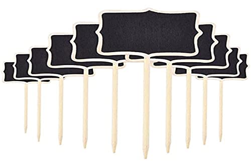 Mini Lavagna in Legno Etichette per Piante Message Lavagna Nera Giardino Fiori Piante Vaso Decoro Tags casa di Matrimonio Parti Titolare Etichetta 10 PCS