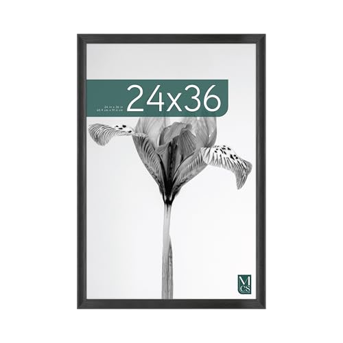MCS Studio Gallery Classic 24x36 Poster Frame Black Woodgrain, Vertical & Horizontal Wall Hanging Large Picture Frame for Photos, Posters & Art Prints (1-Pack)