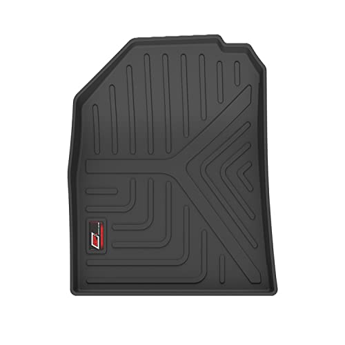Image of GFX Rubber Car Floor Mat with Trunk mat (After-Market) Premium Life Long Foot Compatible with KIA Carens 2022 Onwards Black