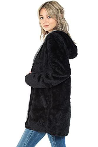 Safus Wearable Blanket Hoodie In Thick Fleece Jacket With Pocket - Black - Small/Medium Size - For Women And Men, Warm And Cozy #TOP3