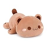 Onsoyours Cute Bear Plush Toy Stuffed Animal Bear Soft Anime Plush Pillow for Kids (Brown Bear, 12')