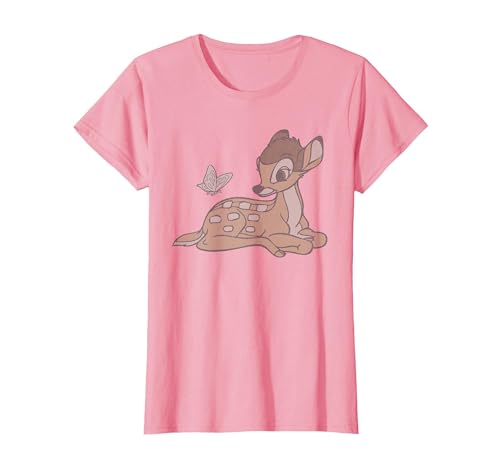 Image of Disney Classics Bambi Butterfly T-Shirt, Women, Pink, Small