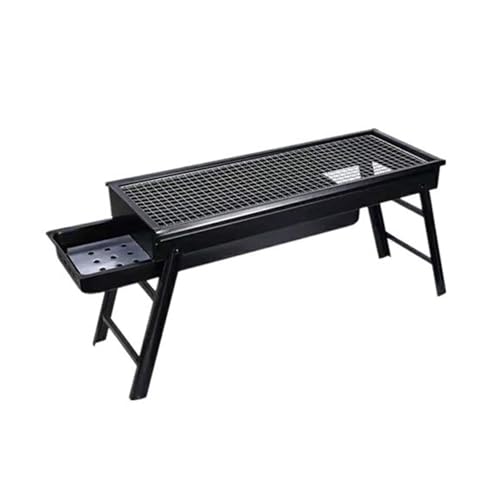 Barbecue au charbon de bois pliable portable en fonte noir de jardin