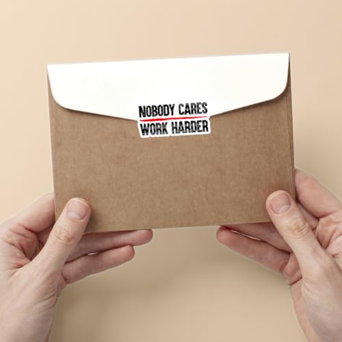 Image of 3 Pcs Nobody Cares Work Harder Sticker, Workout Gym Motivational Adulting is Hard Stickers, Truck Sticker, Sarcastic Work Stickers - Vinyl Stickers for Water Bottles Laptop Phone Car (Normal, 2 inch)